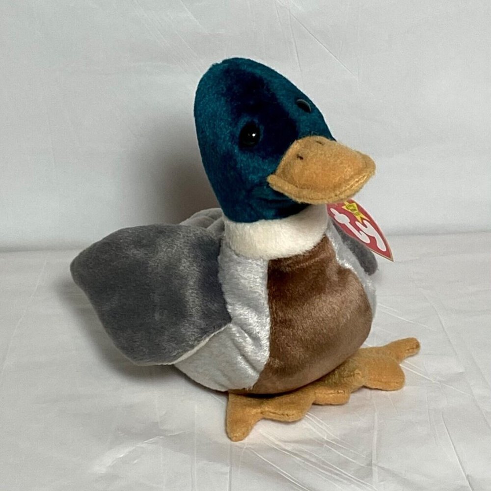 Ty Beanie Baby Original Jake Retired PE Pellets W/Rare Tag Errors Red Stamp #402